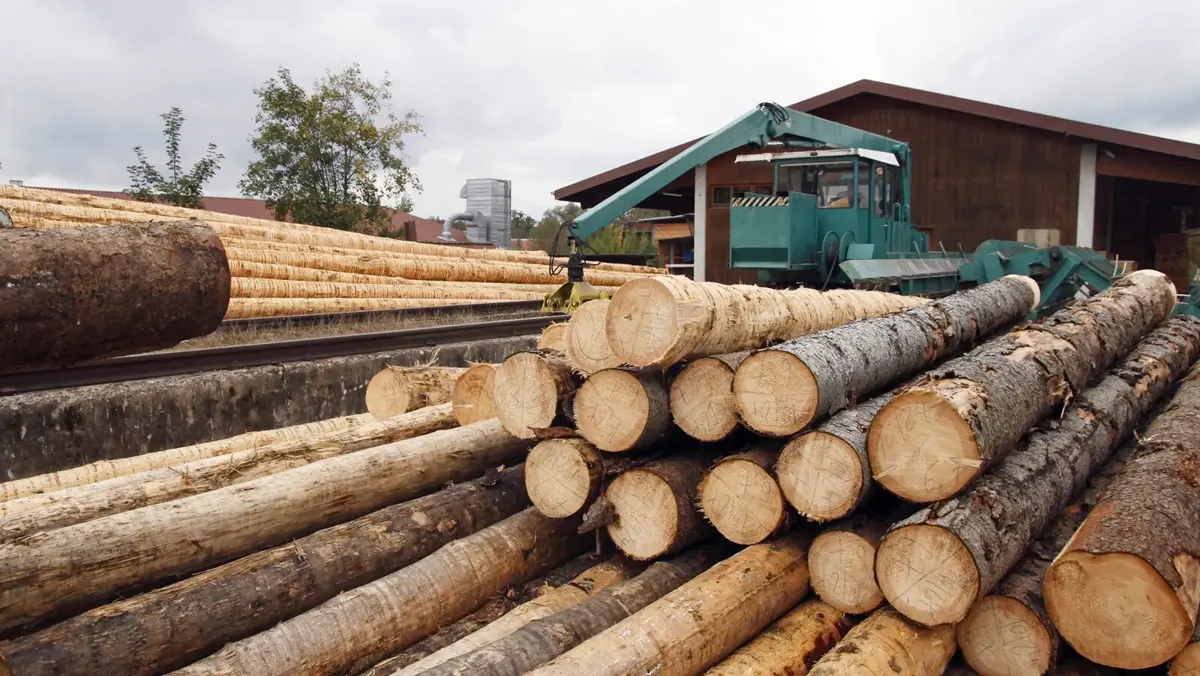 Truck with lumber